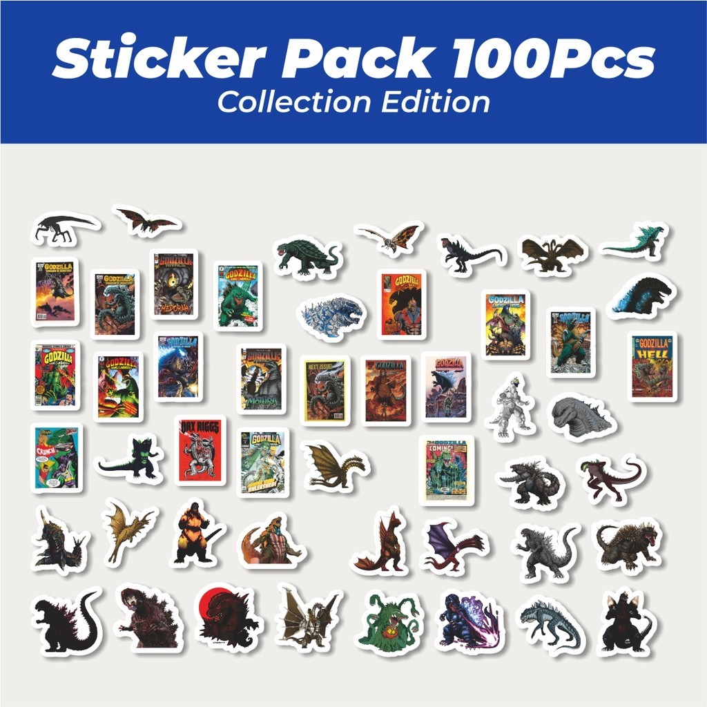

Hot Stiker Cover Komic Godzilla Lucu Anti Air Stikers Berperekat Waterproof Sticker Decal Buat Motor Helm Buku Journal Koper Casing HP Laptop Botol Minum