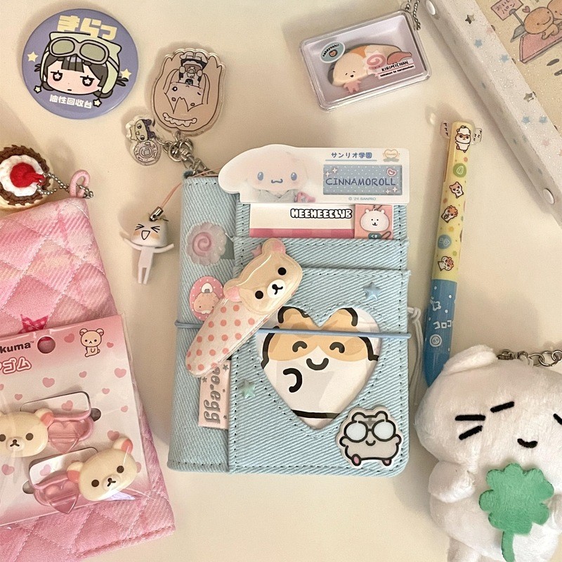 

Heart-Shaped M5 Cowboy Handbook, High Beauty Loose Leaf Notebook, Multi Functional Pocket Book, Portable Notebook