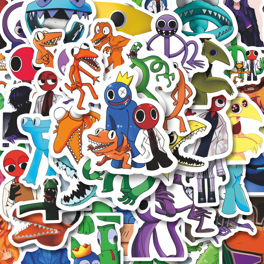 

100PCS Lucu Stiker Kartun Rainbow Friends Stiker Aesthetic Stiker Anti Air Stikers Berperekat Waterproof sticker decal buat Motor Helm Buku Journal Koper Casing HP Laptop Botol Minum Hadiah anak