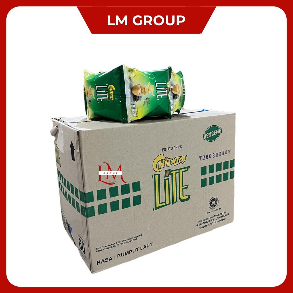 

[1 DUS] Chitato BBQ/Chitato Lite Keripik Rumput Laut 6 Renceng 10 pcs @14gr LM Snack