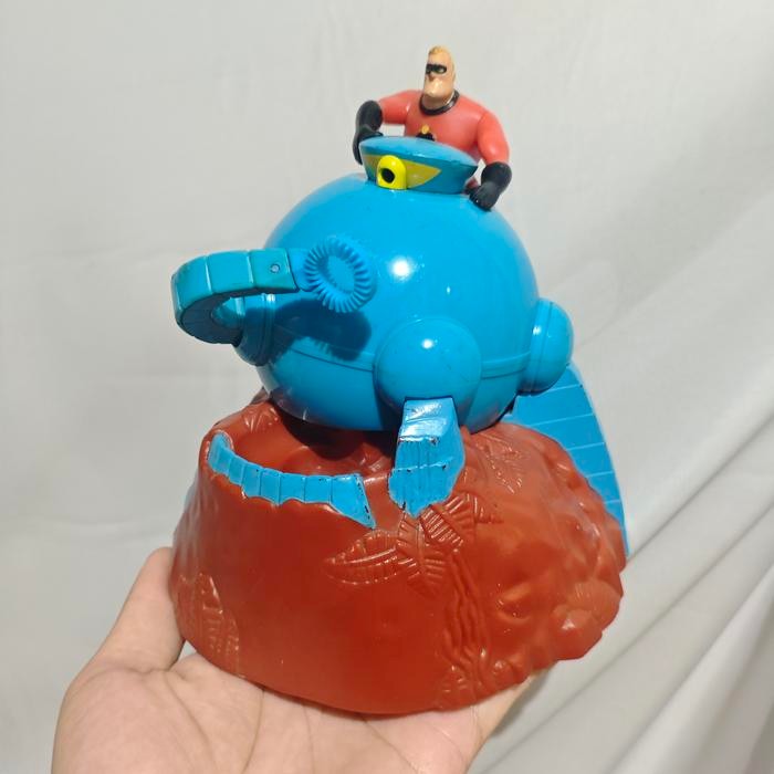 AKO,,, Mainan Figure Bubble Blower Mr Incredibles Original Disney Pixar Alat Pembuat Balon Sabun 2ND