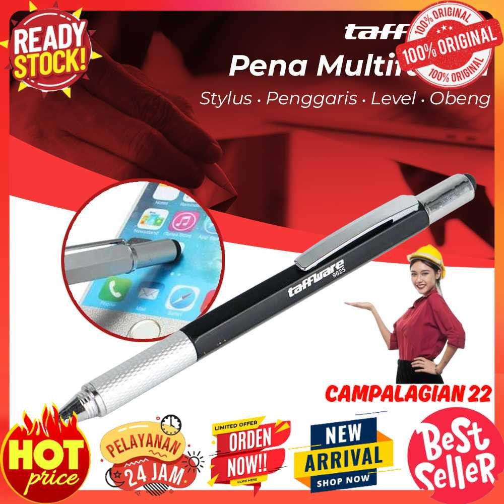 

Taffware Pena Multifungsi Plastik Stylus Penggaris Waterpass Obeng - 9625