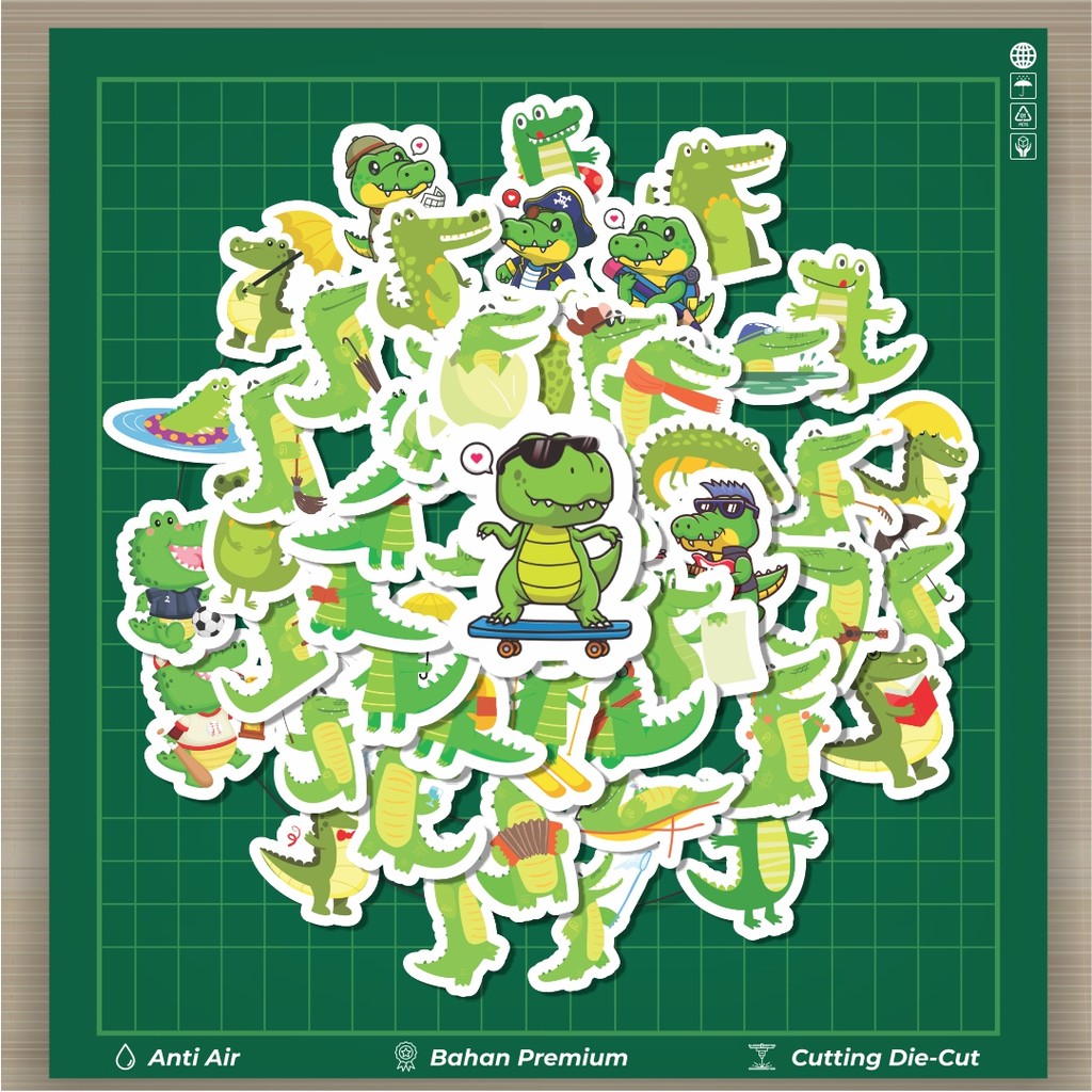 

HOT 50 PCS STIKER Sticker Hewan Buaya Stiker Fashion Cars Decal Dingin Kartu Album Custom Vinyl Anti Air- Sticker Aesthetic Buku Journal Koper Casing HP Tablet Laptop Helm Motor Botol Minum
