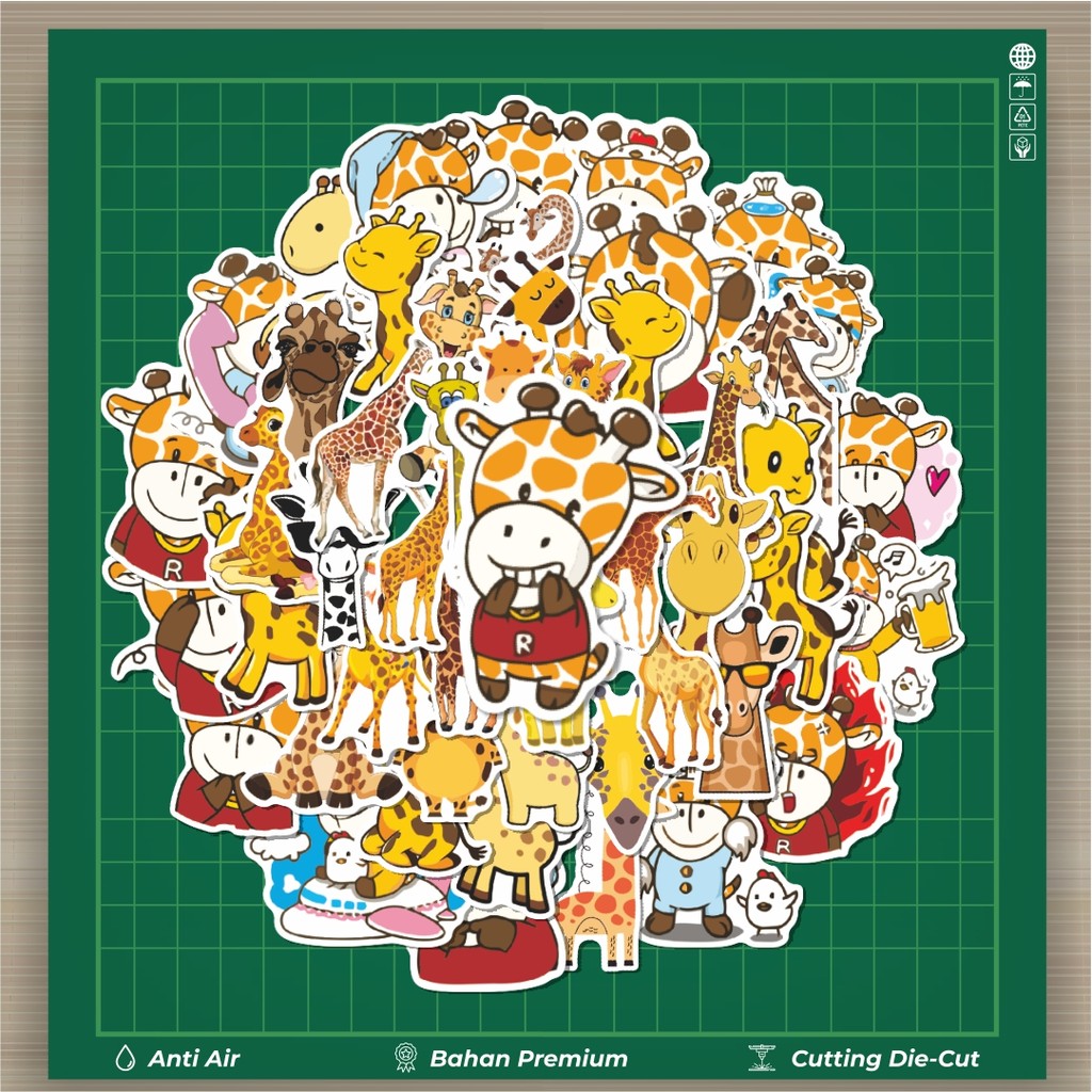 

HOT 50 PCS STIKER Sticker Hewan Jerapah Stiker Fashion Cars Decal Dingin Kartu Album Custom Vinyl Anti Air- Sticker Aesthetic Buku Journal Koper Casing HP Tablet Laptop Helm Motor Botol Minum