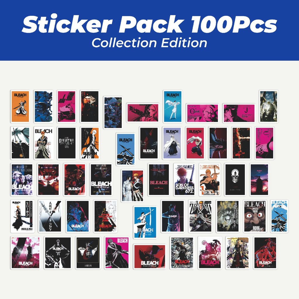 

Hot Stiker Anime Bleach : Thousand Year v3 Lucu Anti Air Stikers Berperekat Waterproof Sticker Decal Buat Motor Helm Buku Journal Koper Casing HP Laptop Botol Minum