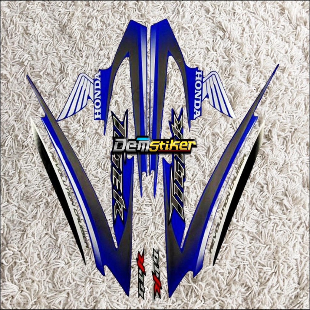 striping lis stiker standar ori Tiger Revo TIREV 2009 Biru stiker ori Tiger Revo striping Tiger 2009