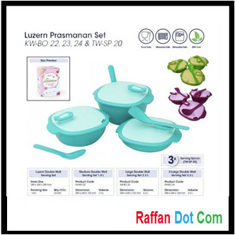 Prasmanan Set Luzern / Wadah Lauk Pauk 3 Set Serbaguna Premium