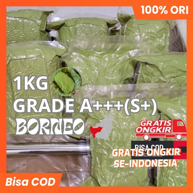 

kraton Premium Super Green keratonn Kalbar Green Asli Hulu Keratuhm Powder A+++(S+) 1kg