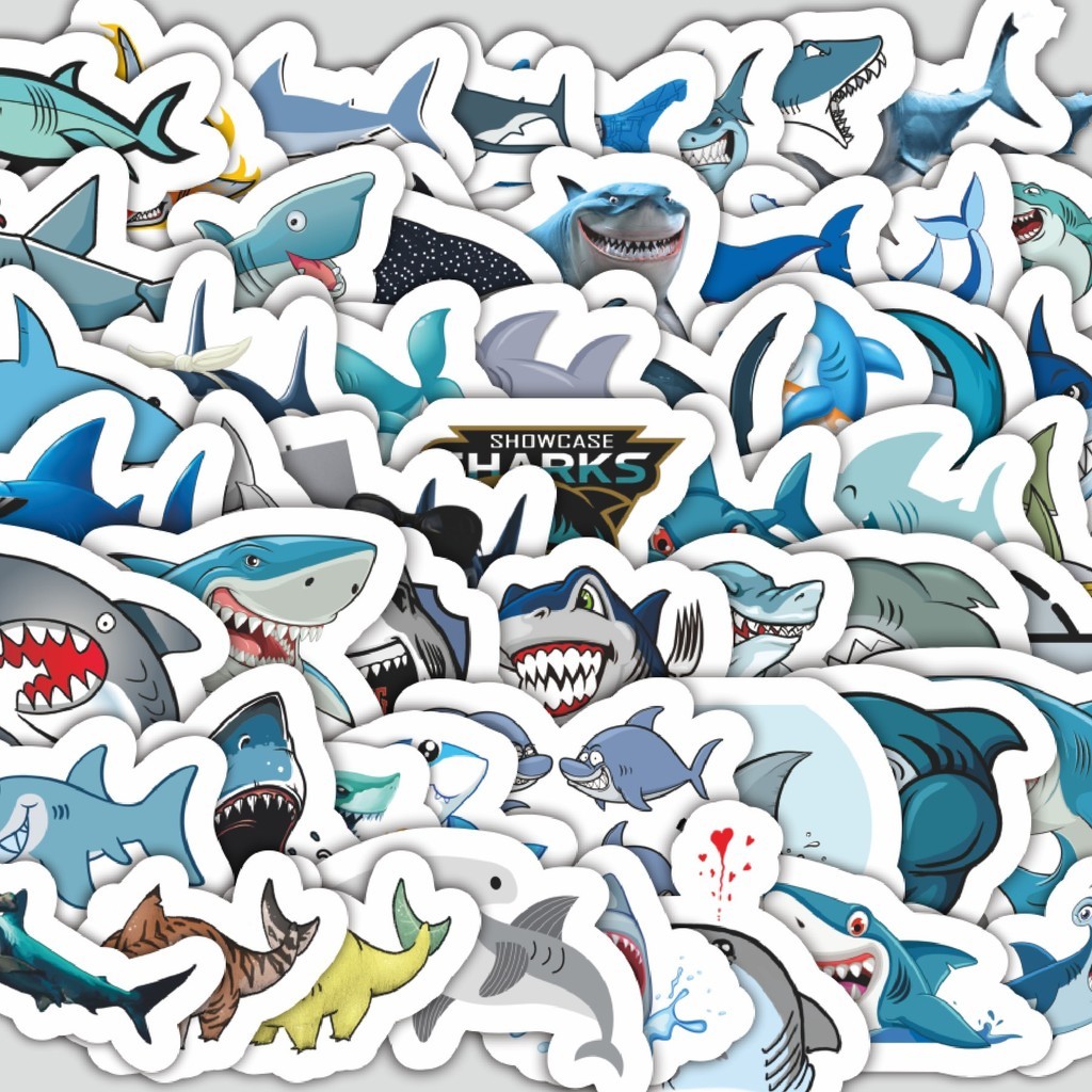 

Stiker Cutting Pack Stiker Hewan Hiu Isi 100Pcs Series Aesthetic Lucu Keren Untuk Koper Bahan Vynil