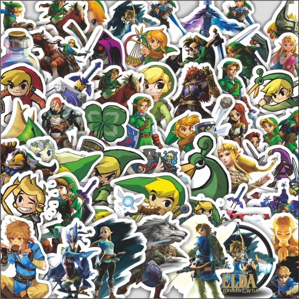 

Stiker Cutting Pack Stiker Kartun The Legend of Zelda [Legenda Zelda] Isi 100Pcs Series Aesthetic Lucu Keren Untuk Koper Bahan Vynil