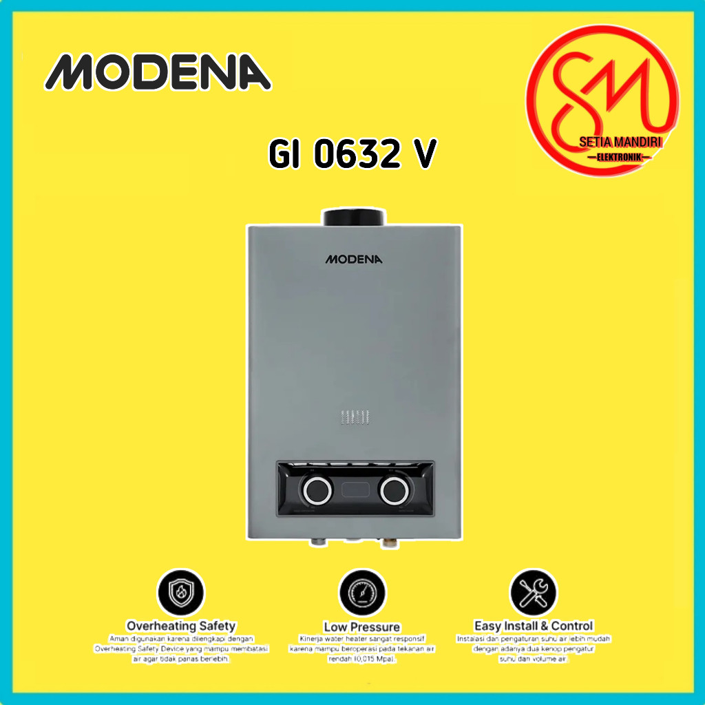MODENA Water Heater Gas Instan - GI 0632 V