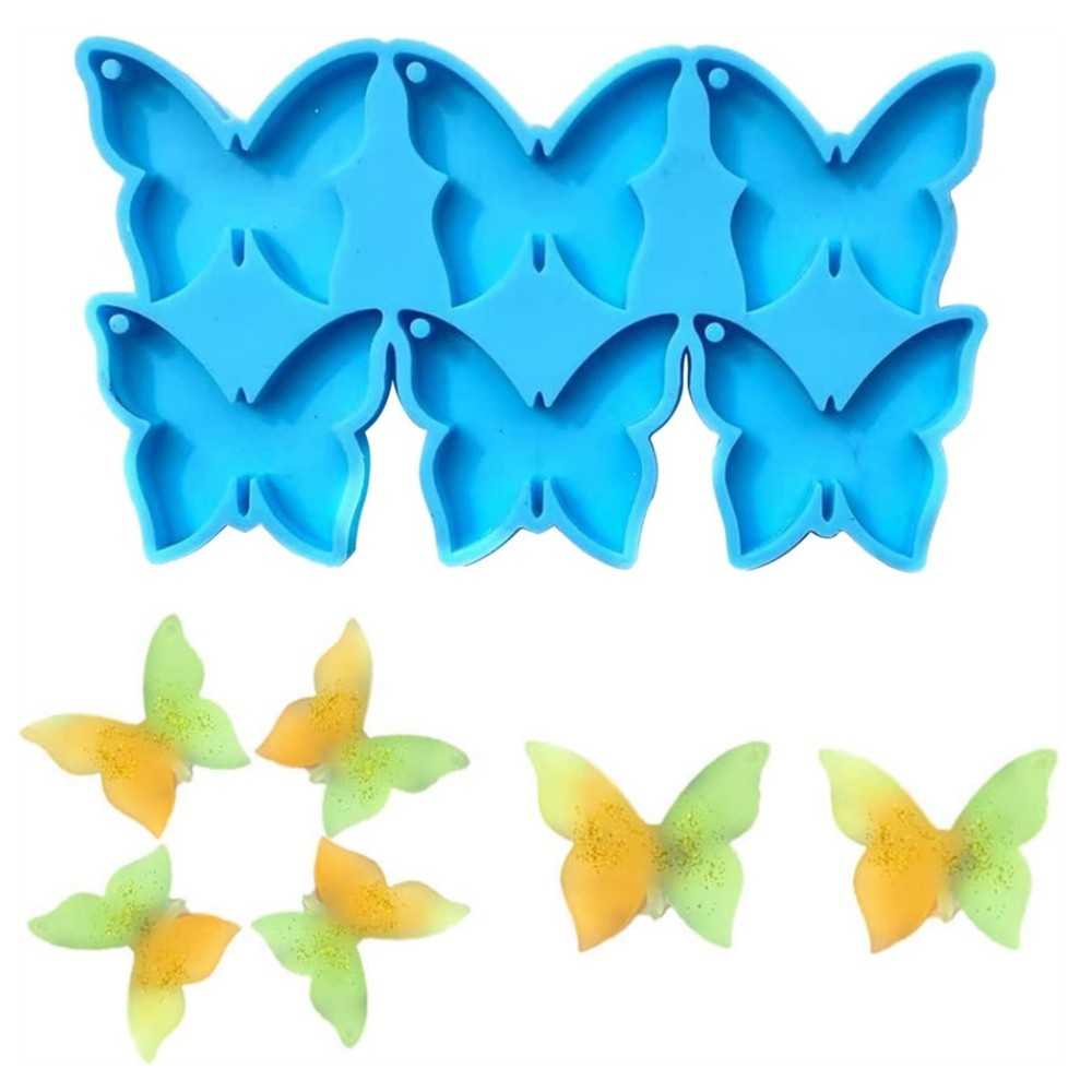 

Heart Butterfly Pendant Epoxy Resin Mold Casting Mould For DIY Uv Earring Keychain Jewellery Craft Art Making Supplies Deco Part