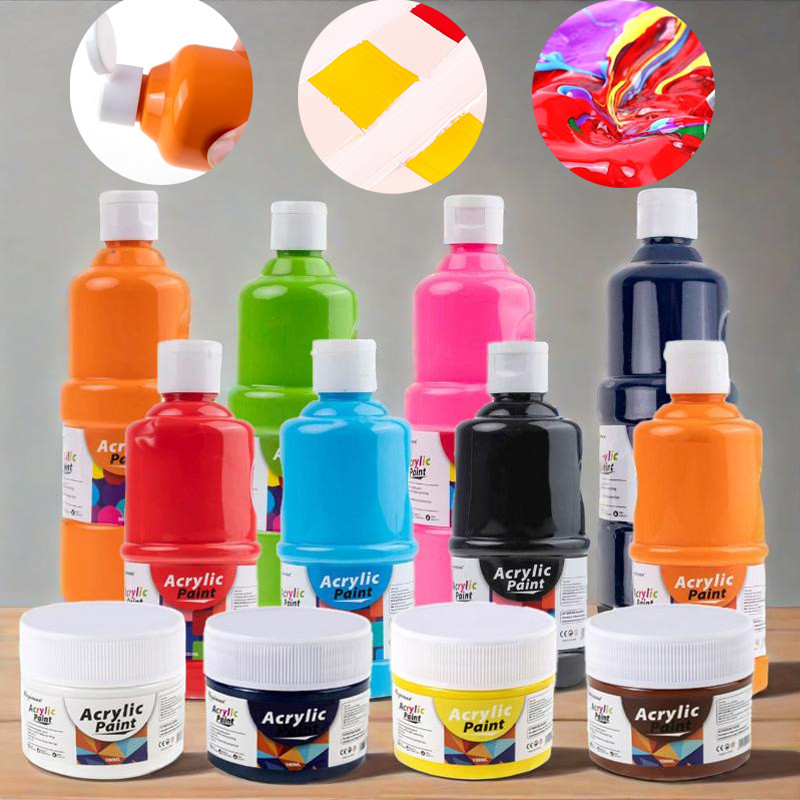 

100/250/500ml Acrylic Pigment Waterproof and Sun-resistant Strong Coverage for Stone Canvas Wood Wall Art Painting Graffiti