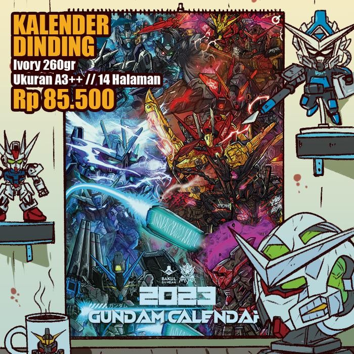 

Kalender Dinding/Meja/Duduk Gundam KRBG 2023 - stiker KRBG ori