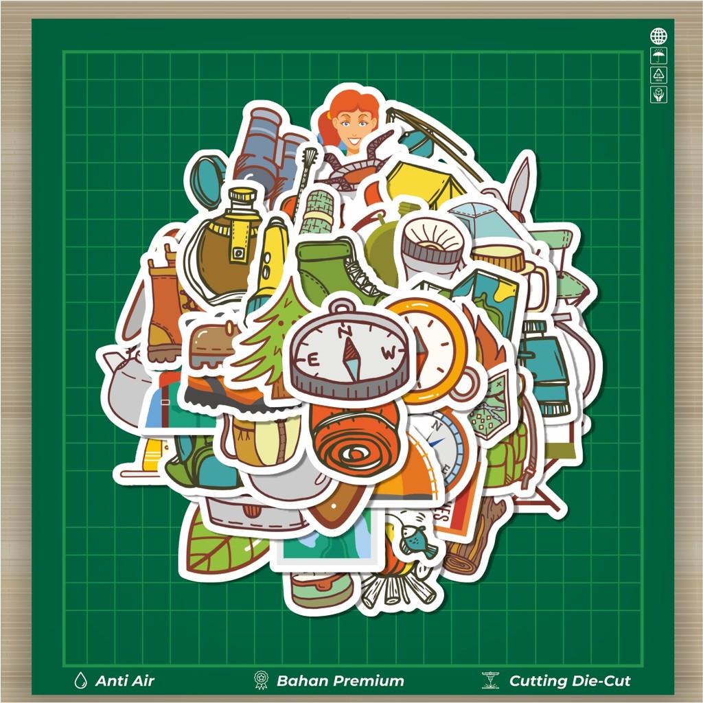 

HOT 50 PCS STIKER Stiker Mobil Hiking Camping Travel Petualangan Stiker Fashion Cars Decal Dingin Kartu Album Custom Vinyl Anti Air- Sticker Aesthetic Buku Journal Koper Casing HP Tablet Laptop Helm Motor Botol Minum
