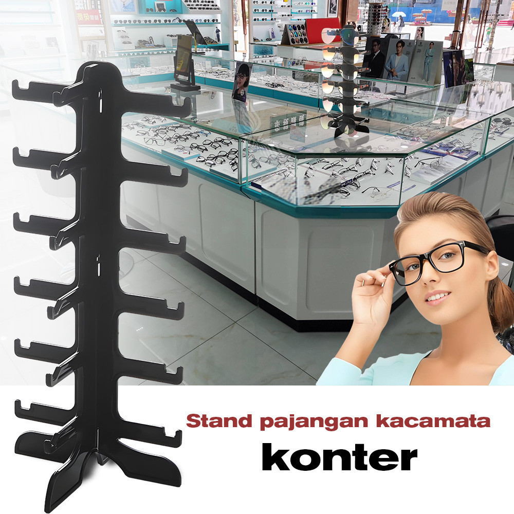 Rak Kacamata Akrilik Display /Tempat Rak Display Kacamata /Tampilan Konter Toko Tempat Kacamata /Pla