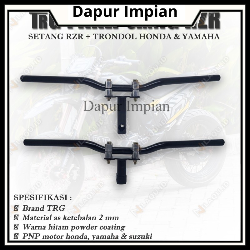 DPI Paket Stang RZR Plus Dudukan Stang Honda Yamaha Suzuki Full Set Setang Stir RZR Supra Beat Vario