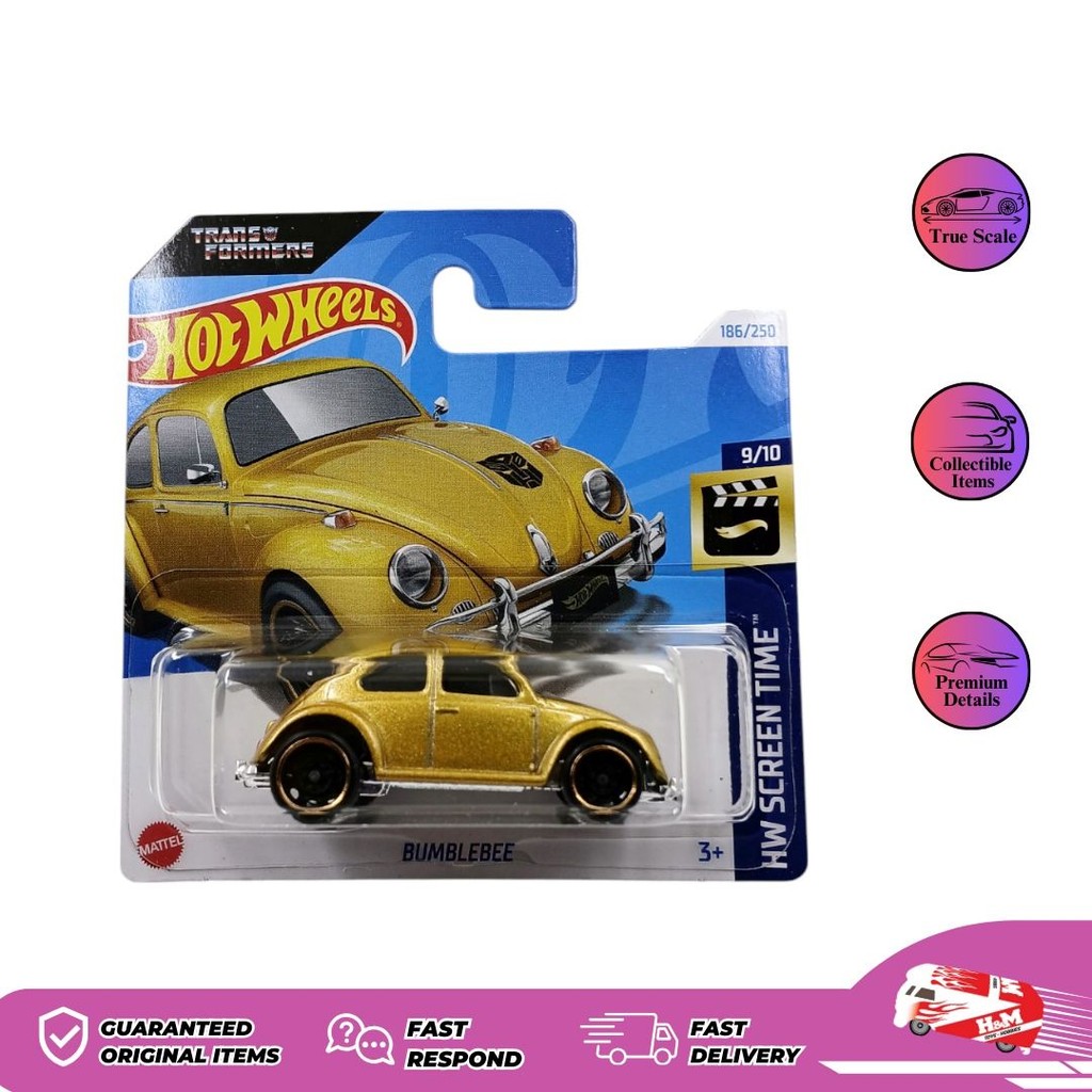 Hot Wheels Transformers Bumblebee Gold Short Card - Q 2025