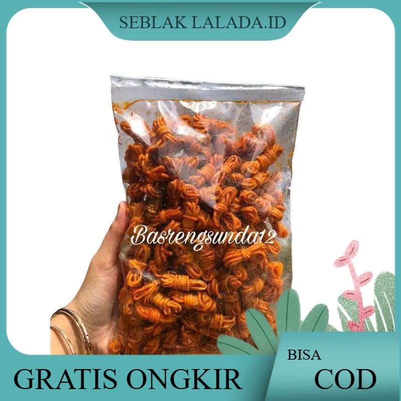 

Mie Gulung mie uwel pedas daun jeruk isi 500gram Cemilan Instan Food