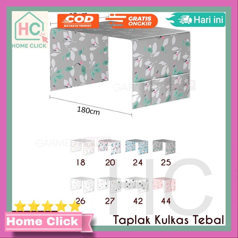 Taplak Cover Kulkas Besar 2 Pintu Bahan PEVA Tebal Premium Waterproof Sarung Pelindung Atap Kulkas