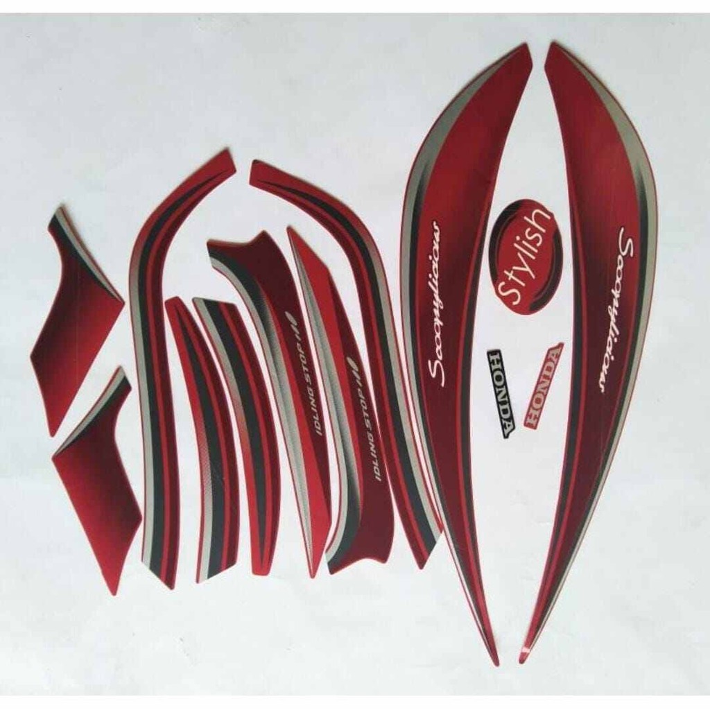Striping Ori body Honda Scoopy stylish fi 2018 stiker bawaan original bodi honda scopy sporty scoopy