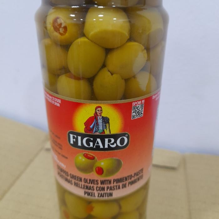 

figaro buah zaitun hijau/ figaro stuffed green olive 450 gr
