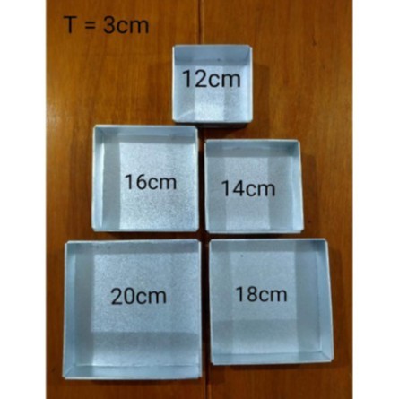 JAMIN MURAH !!!Loyang kue Bolu / Loyang LAPIS MINI Segi Empat set / isi 5 ( 5 Ukuran Berbeda )(BISA 