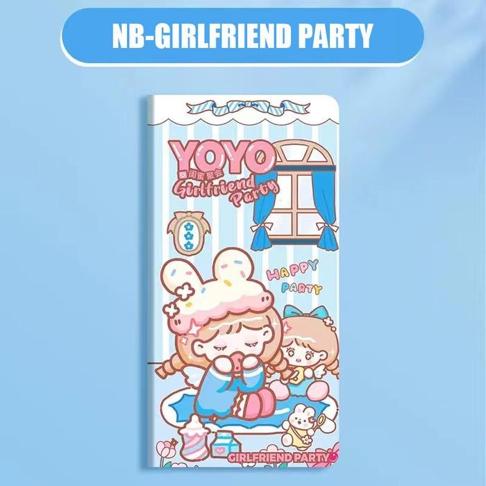 

Notebook Jurnal Buku Tulis Catatan Lucu 96 Lembar Kertas Grid 9.5x19cm - NB GIRLFRIEND PARTY