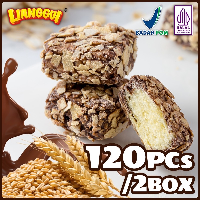 

Lianggui - Biskuit Oat Crisp Coklat 60pcs - Snack Sehat, Cemilan Gandum Enak Terlaris
