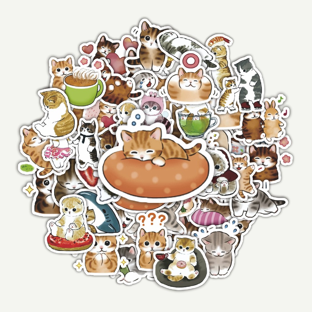 

Sticker Pack Stiker Kawaii Kitten [Kucing] | Sticker TUMBLR | Stiker LAPTOP KOPER HELM