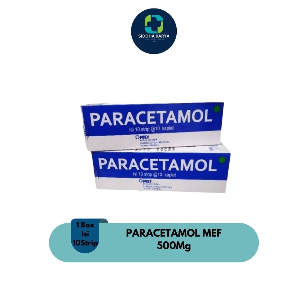 Paracetamol MEF 500mg 1 Box isi 10 Strip