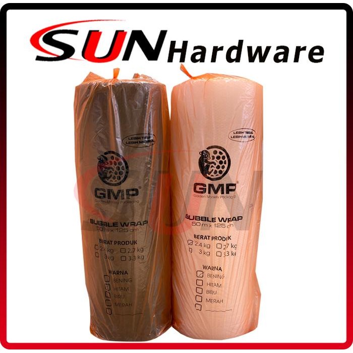

[BERGARANSI] Harga Promo Bubble Wrap Rol GMP 3 2.6 2.3 KG 50 Meter Buble Hitam Putih Transparan - 2.3 KG, Hitam Berkualitas Paling Dicari