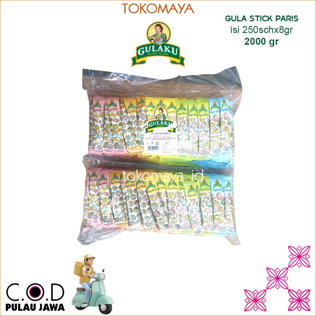 

PROMO!Gulaku Gula Pasir Stick Isi 250 Sachet Berat Bersih 2000 Gram - Gula Pasir Kristal Putih MurniREADY