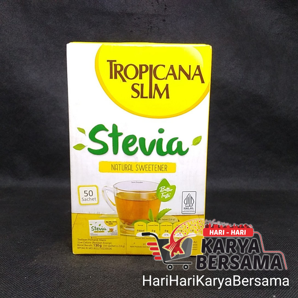 

TROPICANA SLIM STEVIA NATURAL SWEETENER ISI 50'S X 2.6GR
