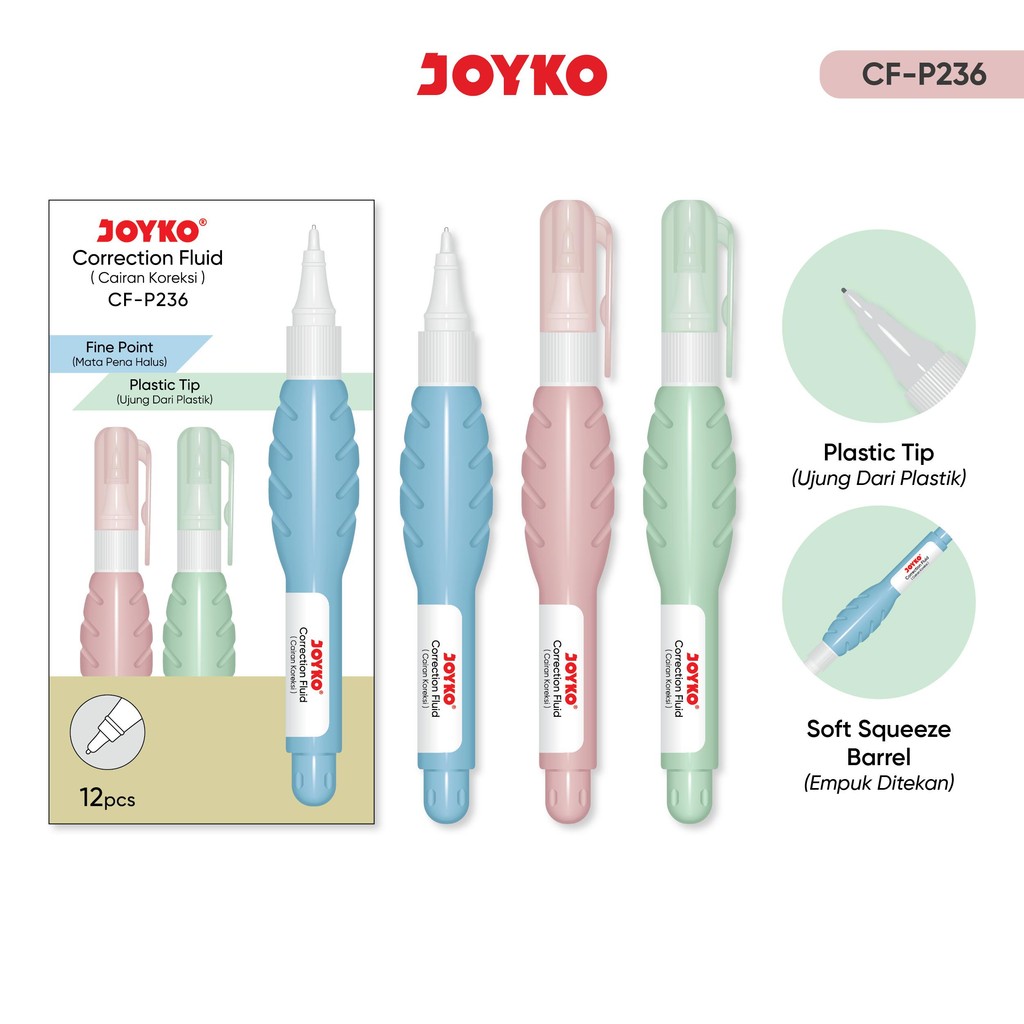 

JOYKO Correction Fluid 1 Pack CF-P236 Isi 12 Pcs