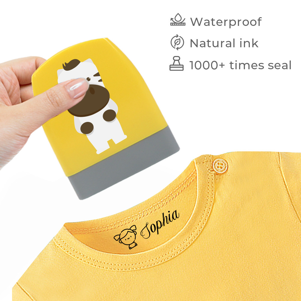 

Cartoon Animals Custom Name Stamp For Clothing Kids Personalized Stamp, The Name Stamp For Kids Students Clothes Book Name Stamp