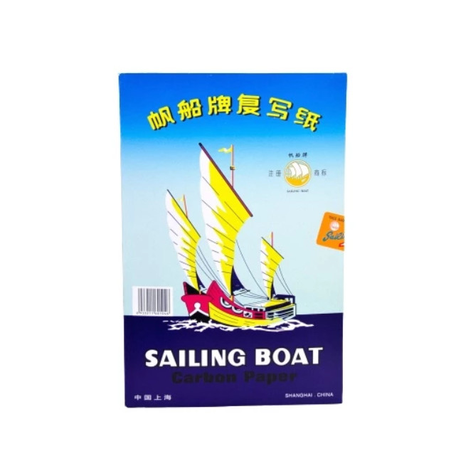 

Kertas Karbon Folio Hitam/Biru (1 PAK isi 5 Lembar) Sailing Boat Single Side (1 Sisi)/Carbon Paper