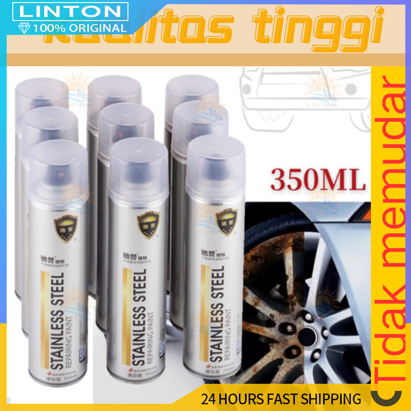 【COD】Cat semprot anti karat untuk logam baja tahan karat, cat semprot krom / cat semprot anti karat 