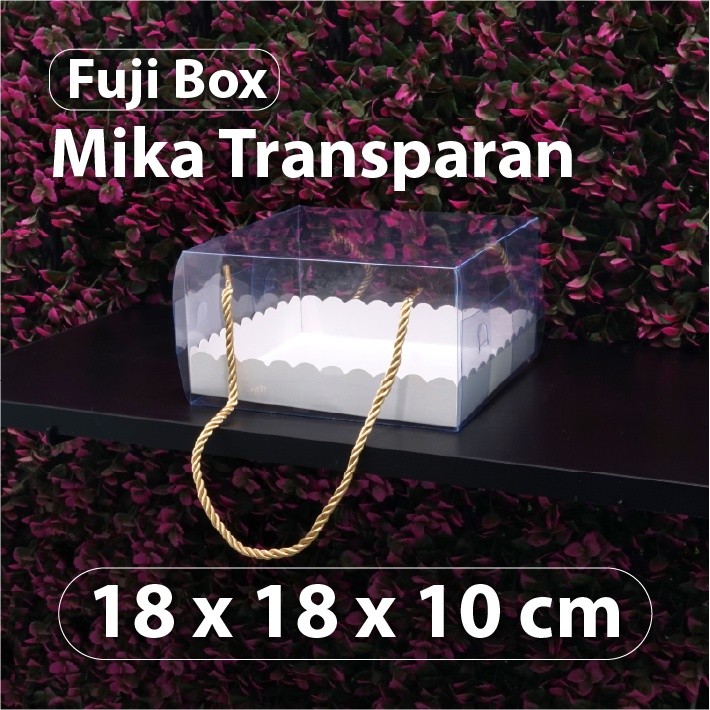 

Box Mika Hampers Transparan 18 x 18 x 10 cm -Mika Fuji Hampers Tenteng