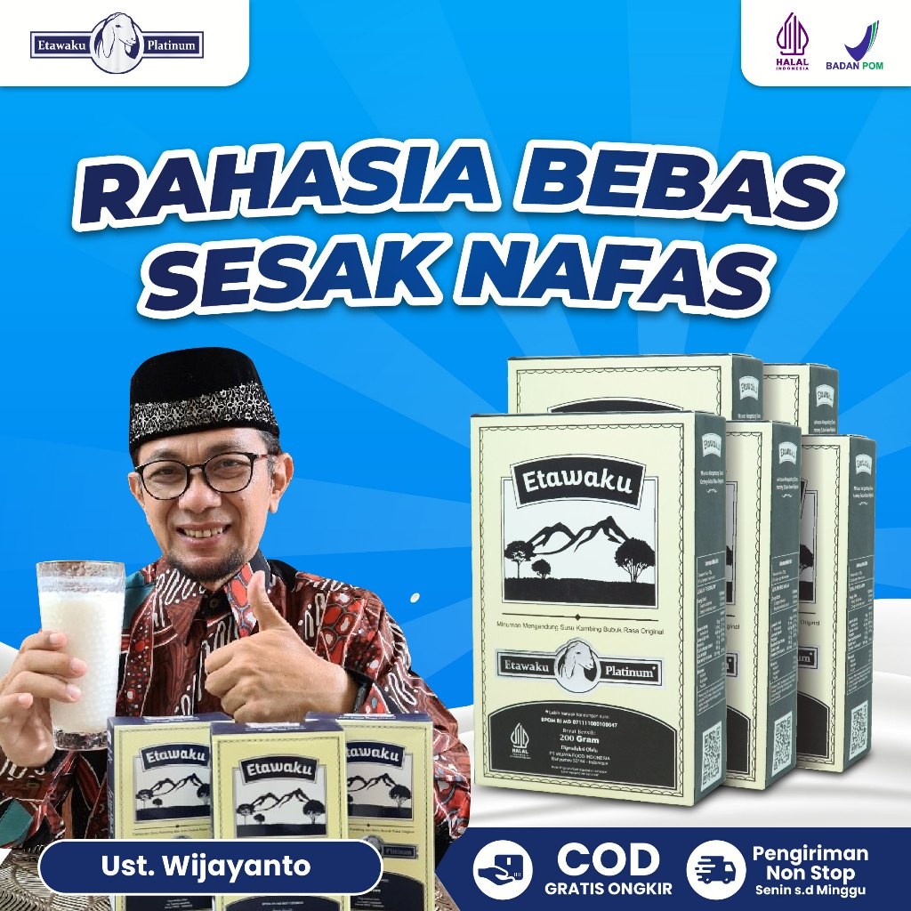 

Etawaku Platinum Paket 5 Box - Susu Kambing Etawa Murni Krimer Bubuk yang Berkhasiat Tinggi Memiliki Kandungan Protein dan Vitamin Kompleks yang lengkap , melancarkan pencernaan serta Dapat Mengatasi Nyeri Persendian