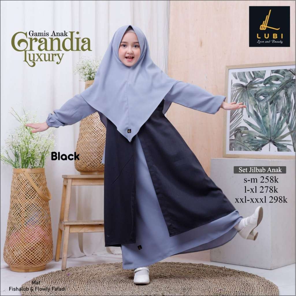 LUBI GAMIS ANAK GA GRANDIA BLACK