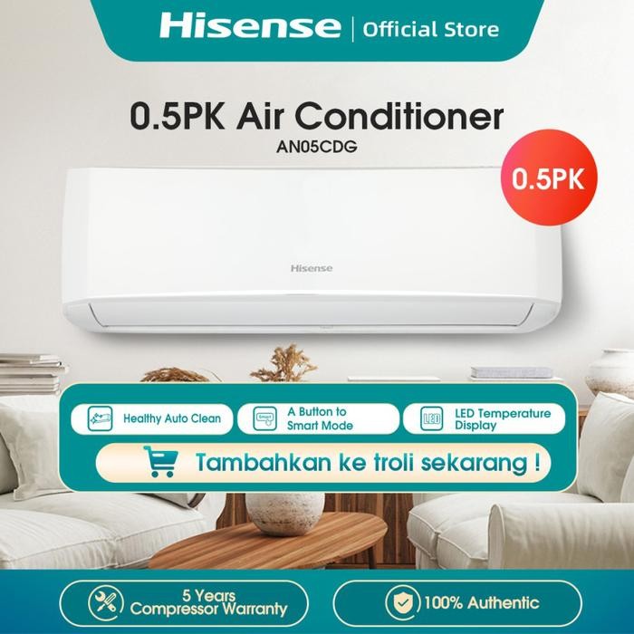 AC Split 1/2 PK HISENSE AN05CDG R32 0,5 PK - AN-05CDG - AN05CDG - 05 CDG