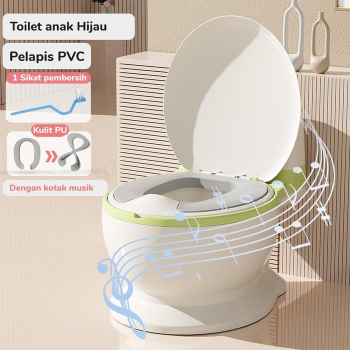 NEW PRODUK Toilet Training Baby Closet Duduk Anak Mini Pispot Baby Portable - Hijau TERLARIS