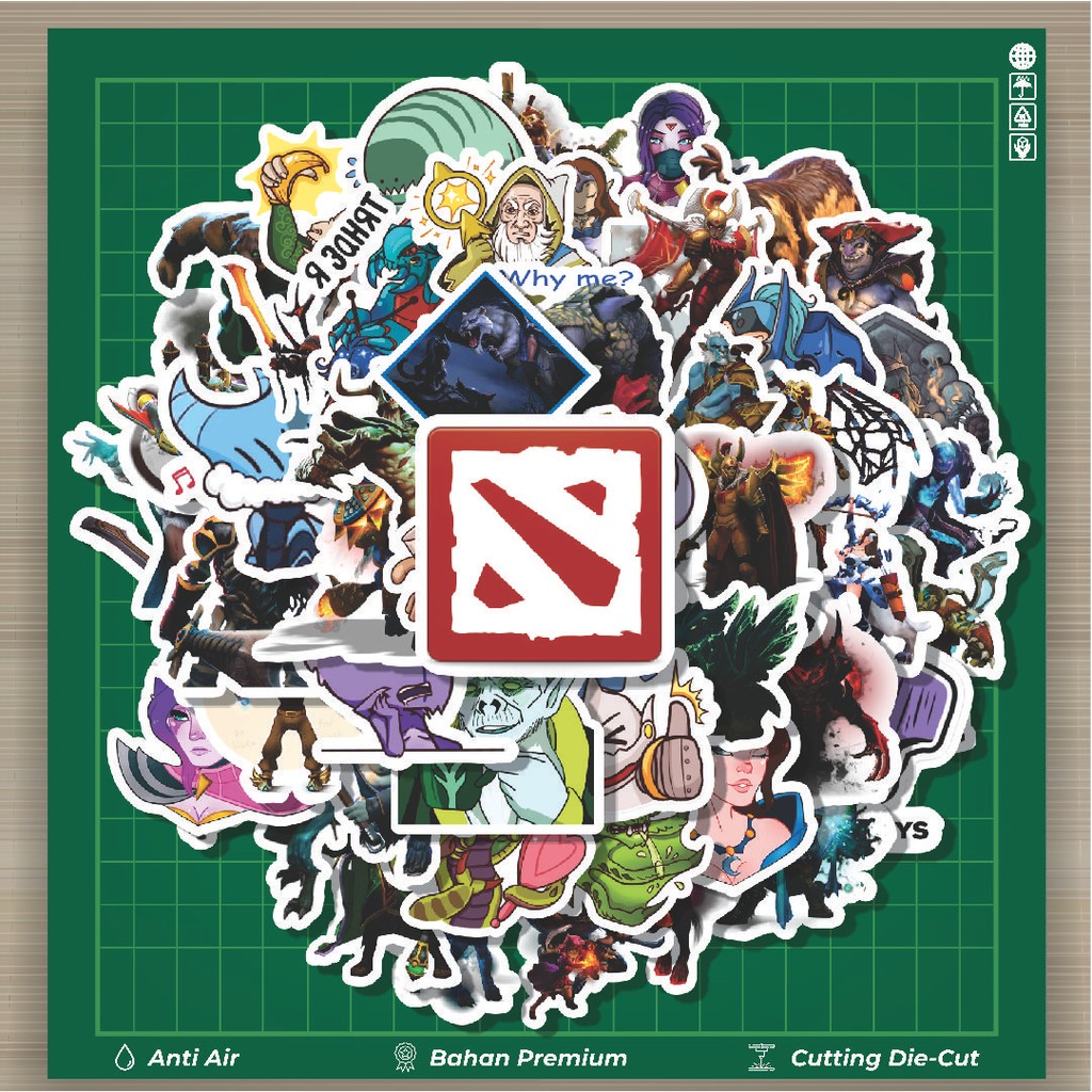 

HOT 50 PCS STIKER Stiker Defend Of The Ancient - DOTA Stiker Fashion Cars Decal Dingin Kartu Album Custom Vinyl Anti Air- Sticker Aesthetic Buku Journal Koper Casing HP Tablet Laptop Helm Motor Botol Minum