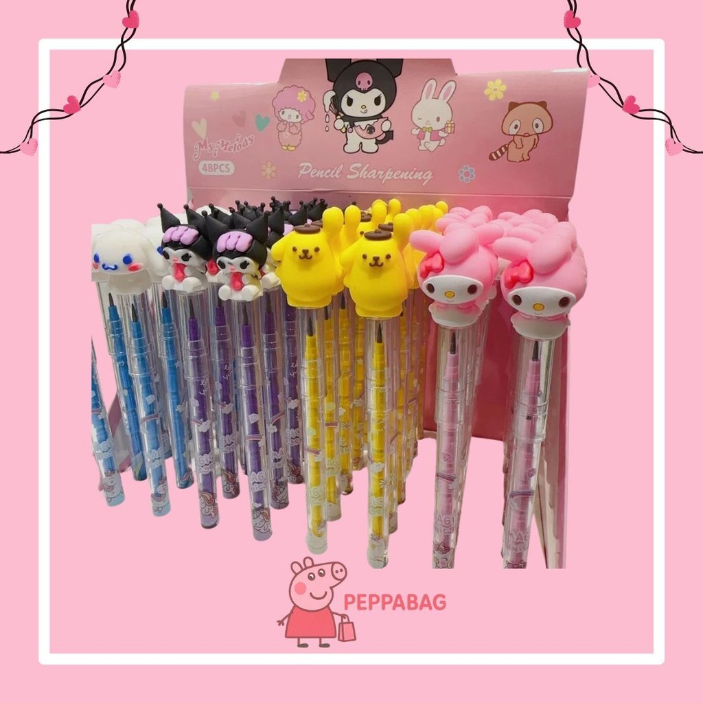 

Pensil Susun SANRIO Cute Lucu Ready kuromi / Pensil Bensia Karakter Sanrio Favorit - ES0276