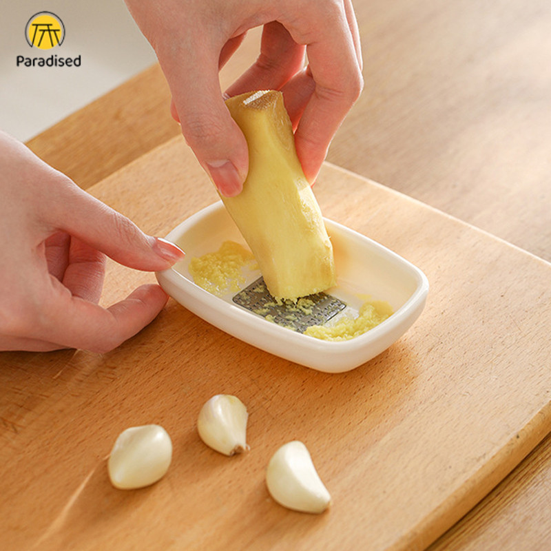 

Paradised Parutan Jahe Multifungsi Stainless Steel - Alat Parut Bawang Putih, Wortel, Labu, Ubi, Desain Minimalis Putih