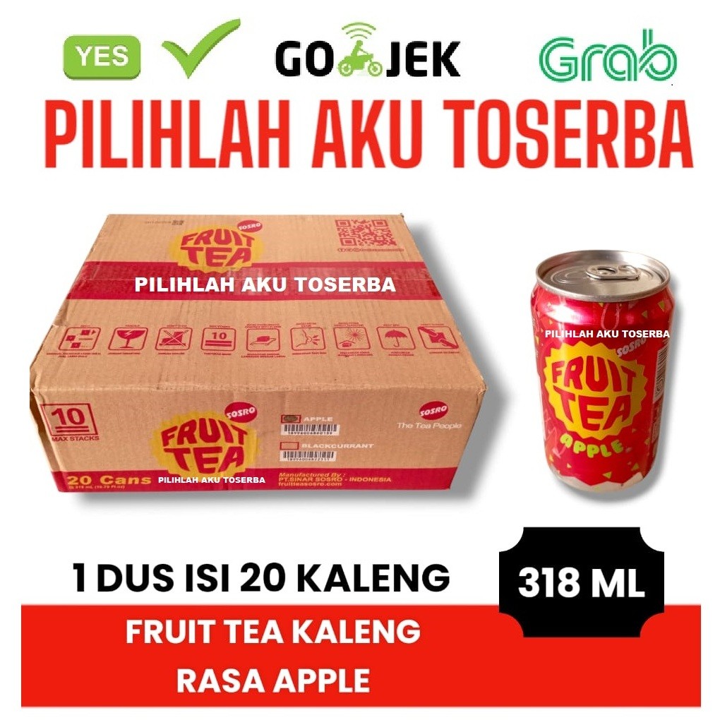 

Fruit Tea Sosro Apel KALENG 318 ml - ( HARGA 1 DUS )