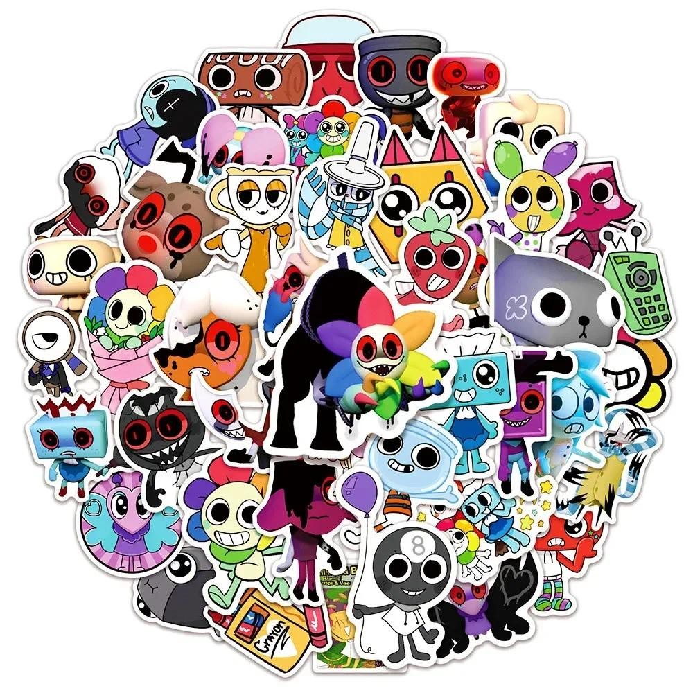 

50PCS Dandy's World Graffiti Stickers - Skater Aesthetic, Music & Horror Game Art for Skateboard, Laptop & Water Bottle DIY