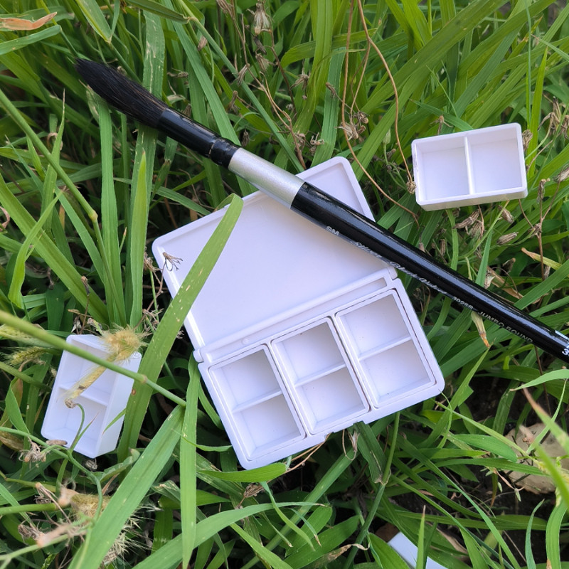 

Mini Watercolor Subpackage Box Art Painting Tools Pigment Box Artist Travel Sketching Watercolor Painting Palette Art Supplies