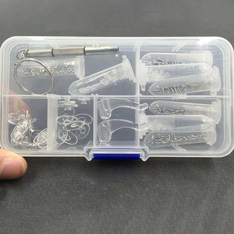 Alat Reparasi Kacamata Lengkap Baut Kacamata Kecil Nosepad Kacamata Baut Kacamata Set Aksesoris